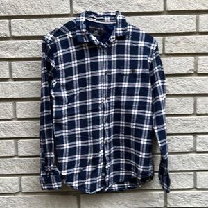 Report Collection Plaid Flannel Button Down Shirt Sz 16